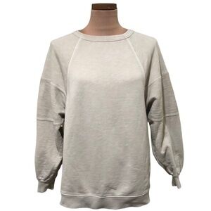 Madewell MWL Oversized Raglan Sweatshirt Size Small Beige